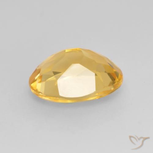 Citrine Gemstone in 11 x 9 mm (calibrated) Size for Sale, Citrine Stone in Medium Gold Color