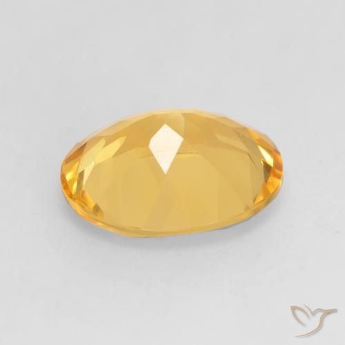 Citrine Gemstone in 11 x 9 mm (calibrated) Size for Sale, Citrine Stone in Bright Gold Color