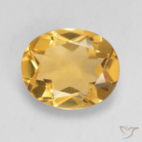 2.89ct Natural Deep Golden Orange Citrine, Oval, VVS-VS