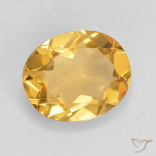 2.89 ct Golden Citrine Stone, Natural Citrine in Oval Facet Shape for Sale