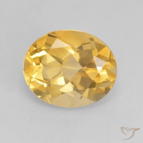 3.42ct Natural Bright Gold Citrine, Oval, VVS-VS
