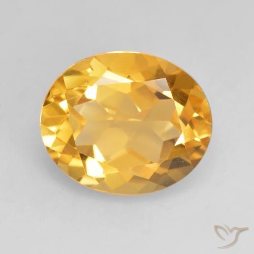 3.79ct Natural Medium Golden Citrine, Oval, VVS-VS