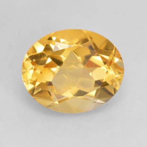 Medium Gold Citrine Gem - 4ct Oval Facet (ID: 534701)