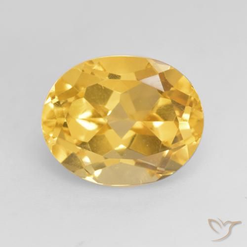 3.70ct Natural Medium Gold Citrine, Oval, VVS-VS