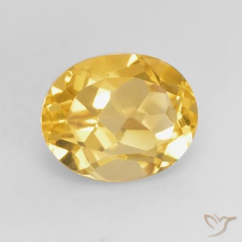 3.70 ct Golden Citrine Stone, Natural Citrine in Oval Facet Shape for Sale