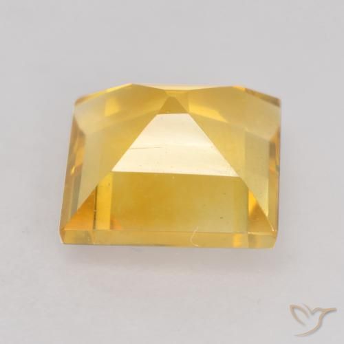 Citrine Gemstone in 7 x 7 mm (calibrated) Size for Sale, Citrine Stone in Bright Gold Color