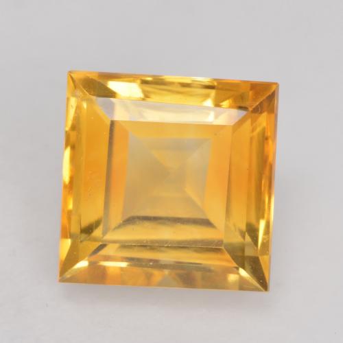 Deep Golden Orange Citrin Edelstein - 1.6ct Carréschliff / Quadrat (ID: 534757)