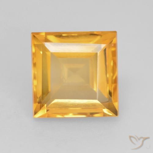 1.84ct Natural Dark Golden Citrine, Square, VVS-VS
