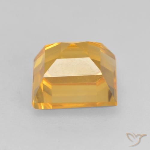 Citrine Gemstone in 7 x 7 mm (calibrated) Size for Sale, Citrine Stone in Dark Golden Color