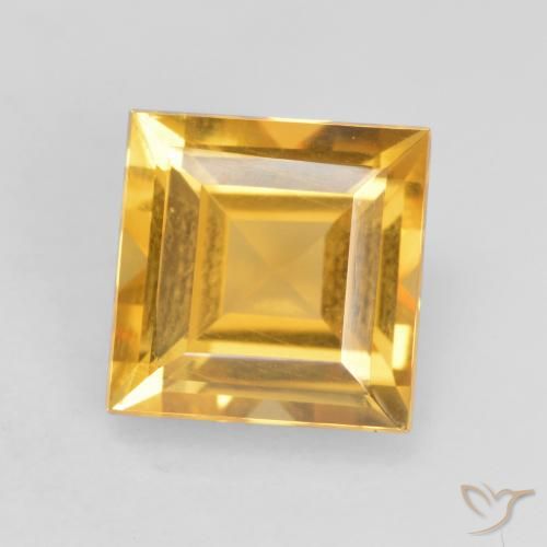 1.73ct Natural Dark Golden Citrine, Square, VVS-VS