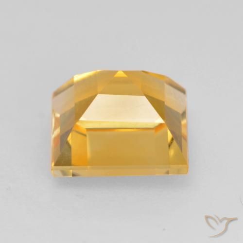 Citrine Gemstone in 7 x 7 mm (calibrated) Size for Sale, Citrine Stone in Dark Golden Color