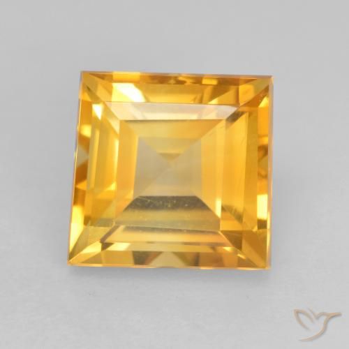 1.93ct Natural Bright Gold Citrine, Square, VVS-VS