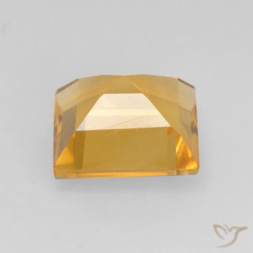 Citrine Gemstone in 7 x 7 mm (calibrated) Size for Sale, Citrine Stone in Bright Gold Color