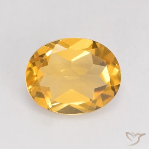 3.08ct Natural Bright Gold Citrine, Oval, VVS-VS