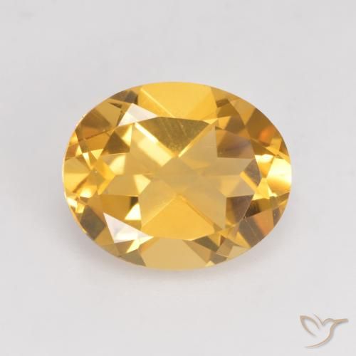 3.48ct Natural Medium Gold Citrine, Oval, VVS-VS
