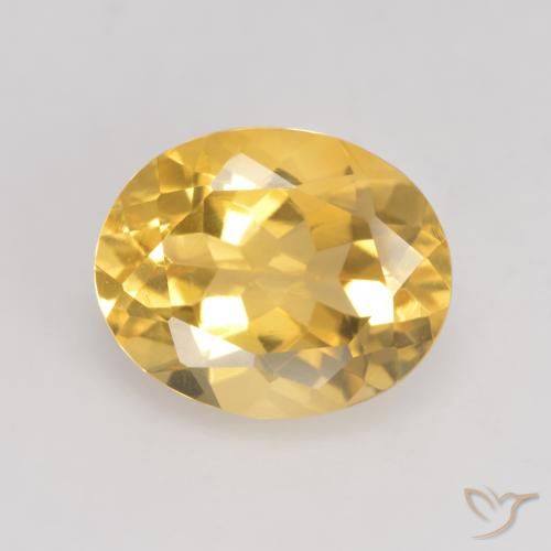 3.43ct Natural Bright Gold Citrine, Oval, VVS-VS