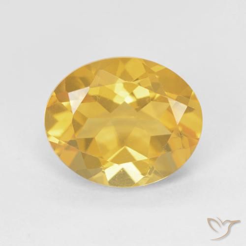 3.52ct Natural Medium Gold Citrine, Oval, VVS-VS