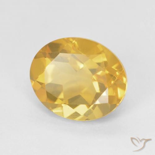 3.52 ct Golden Citrine Stone, Natural Citrine in Oval Facet Shape for Sale