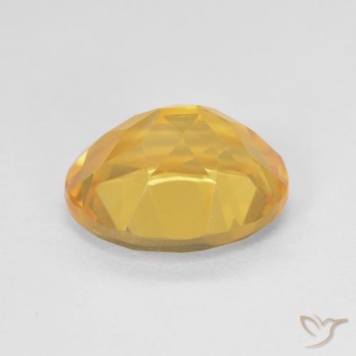 Citrine Gemstone in 11 x 9 mm (calibrated) Size for Sale, Citrine Stone in Medium Gold Color