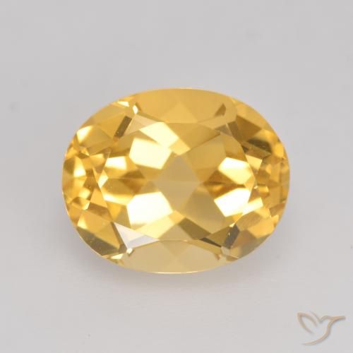 3.84ct Natural Medium Gold Citrine, Oval, VVS-VS