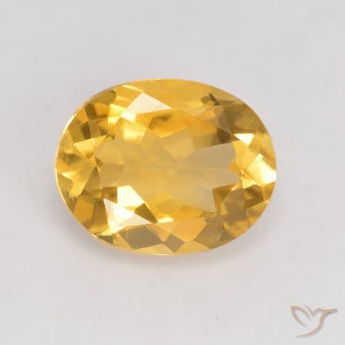 3.13ct Natural Bright Gold Citrine, Oval, VVS-VS