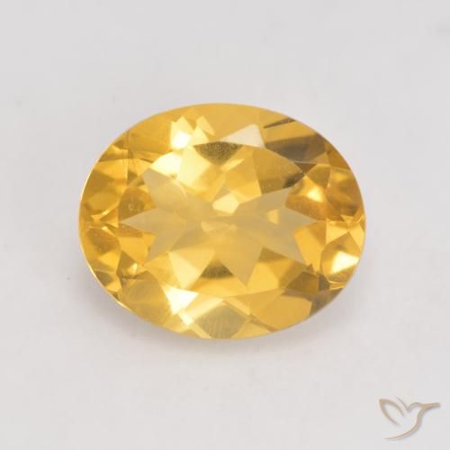 3.26ct Natural Medium Gold Citrine, Oval, VVS-VS
