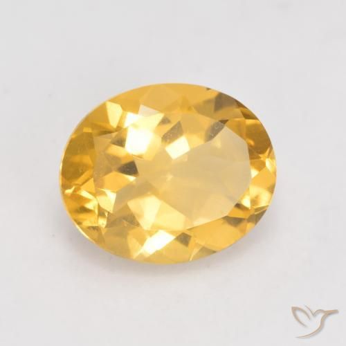 3.26 ct Golden Citrine Stone, Natural Citrine in Oval Facet Shape for Sale