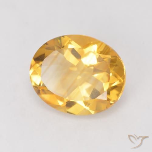 3.11 ct Golden Citrine Stone, Natural Citrine in Oval Facet Shape for Sale
