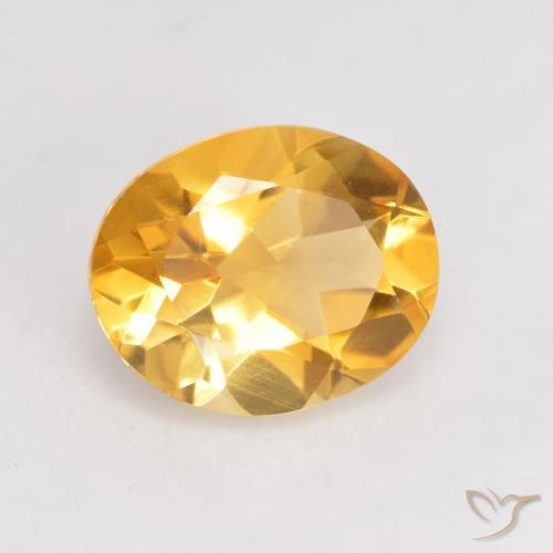 3.25 ct Golden Citrine Stone, Natural Citrine in Oval Facet Shape for Sale