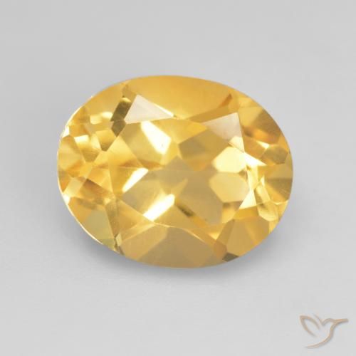 3.26ct Natural Medium Gold Citrine, Oval, VVS-VS