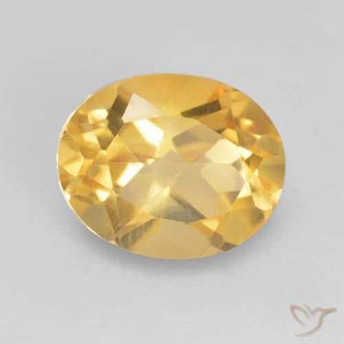 3.26 ct Golden Citrine Stone, Natural Citrine in Oval Facet Shape for Sale
