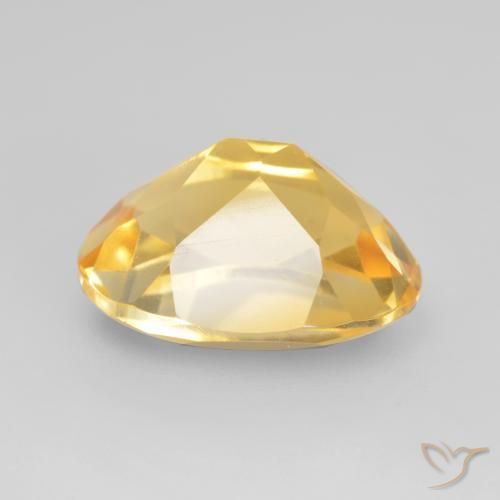 Citrine Gemstone in 11 x 9 mm (calibrated) Size for Sale, Citrine Stone in Medium Gold Color