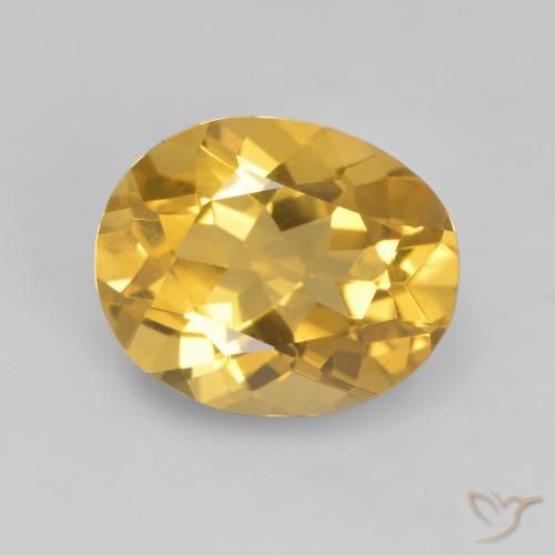 2.84ct Natural Medium Golden Citrine, Oval, VVS-VS