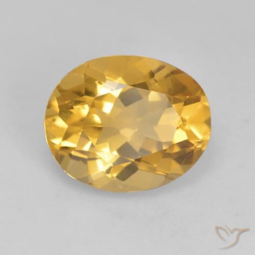 2.84 ct Golden Citrine Stone, Natural Citrine in Oval Facet Shape for Sale