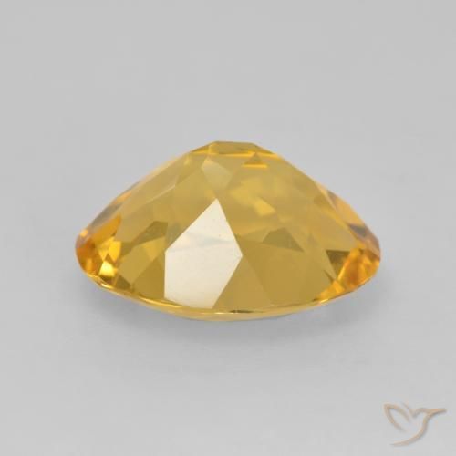 Citrine Gemstone in 11 x 9 mm (calibrated) Size for Sale, Citrine Stone in Medium Golden Color