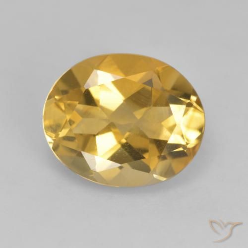 3.49ct Natural Golden Orange Citrine, Oval, VVS-VS