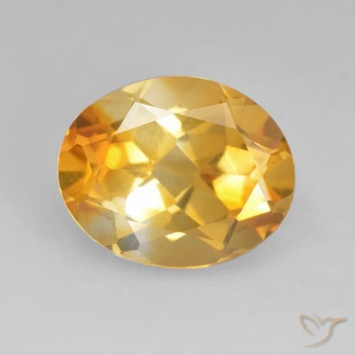 3.09ct Natural Deep Golden Orange Citrine, Oval, VVS-VS