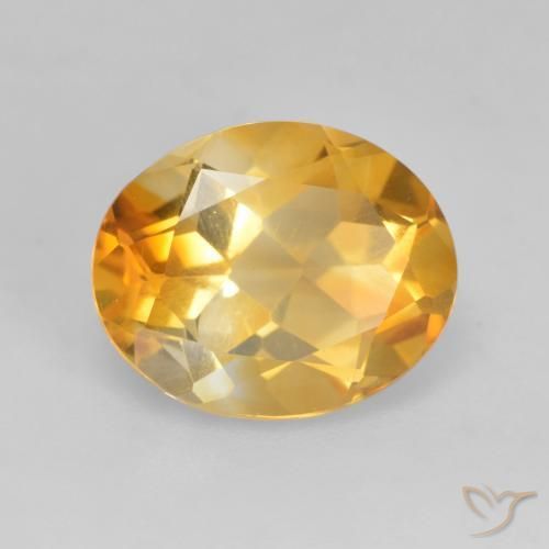 3.09 ct Golden Citrine Stone, Natural Citrine in Oval Facet Shape for Sale