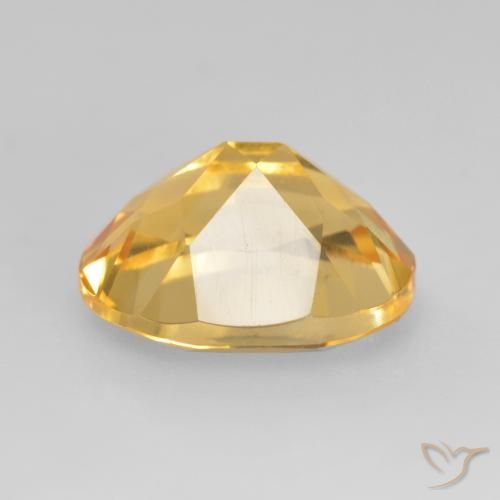 Citrine Gemstone in 11 x 9 mm (calibrated) Size for Sale, Citrine Stone in Medium Gold Color