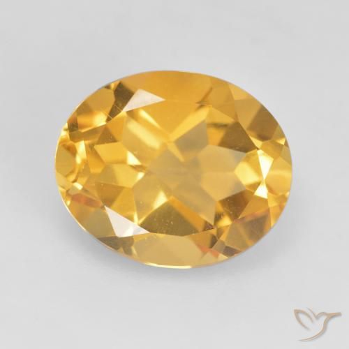 3.60ct Natural Bright Gold Citrine, Oval, VVS-VS