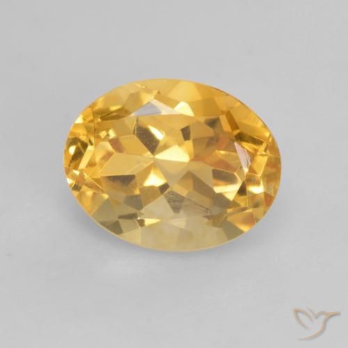 2.02ct Natural Medium Gold Citrine, Oval, VVS-VS