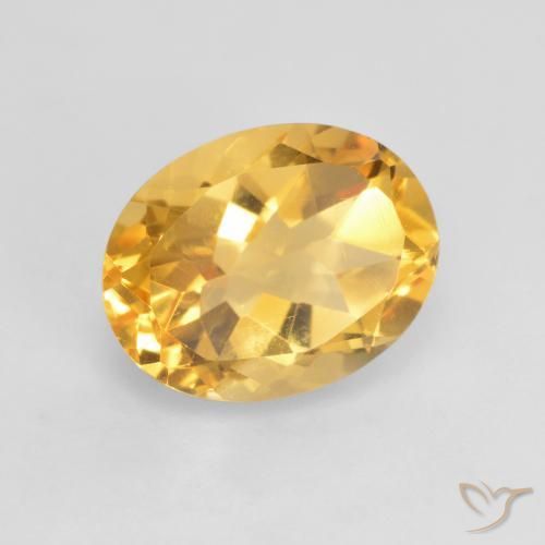 1.93 ct Golden Citrine Stone, Natural Citrine in Oval Facet Shape for Sale