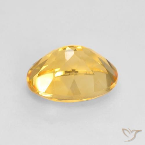 Citrine Gemstone in 9 x 7 mm (calibrated) Size for Sale, Citrine Stone in Bright Gold Color