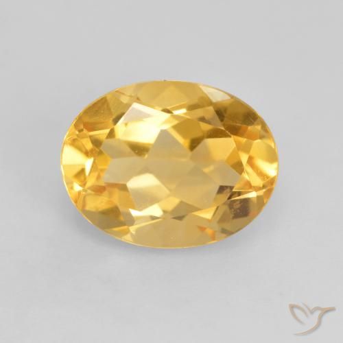1.86ct Natural Bright Gold Citrine, Oval, VVS-VS