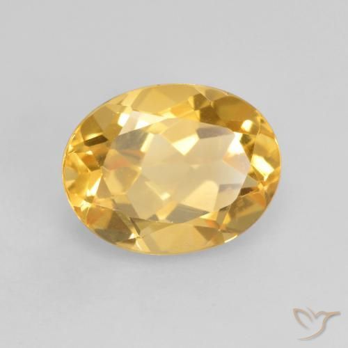 1.86 ct Golden Citrine Stone, Natural Citrine in Oval Facet Shape for Sale
