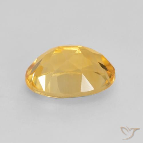 Citrine Gemstone in 9 x 7 mm (calibrated) Size for Sale, Citrine Stone in Bright Gold Color