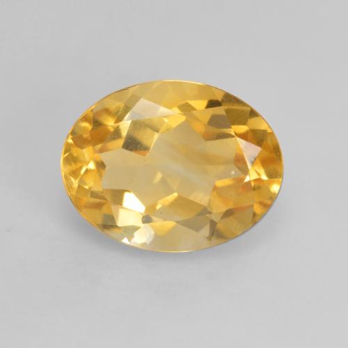 Medium Gold Цитрин Камень - 2ct Фасетный Овал (ID: 535706)