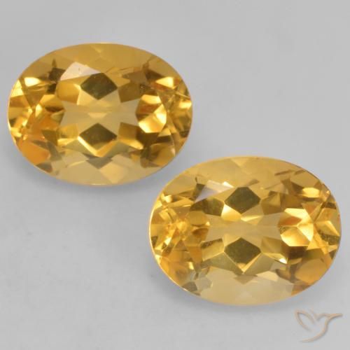 3.57 ct Yellow Citrine, 9.2 x 7.1 mm Oval Cut From Brazil, Photo A