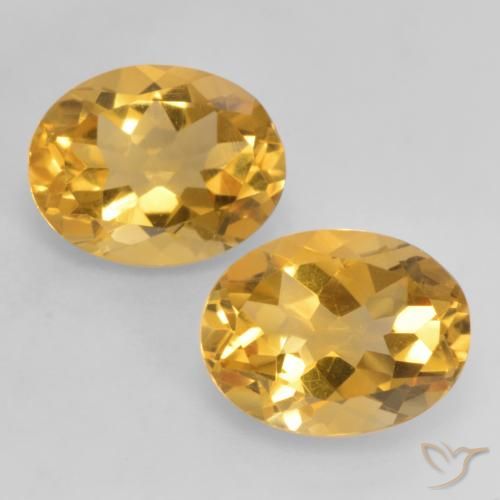 3.20ctw Natural Medium-Dark Golden Citrine, Oval, VVS-VS