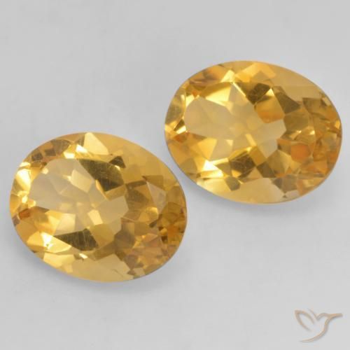 3.20 ctw Golden Citrine Stones, Natural Citrine in Oval Facet Shape for Sale